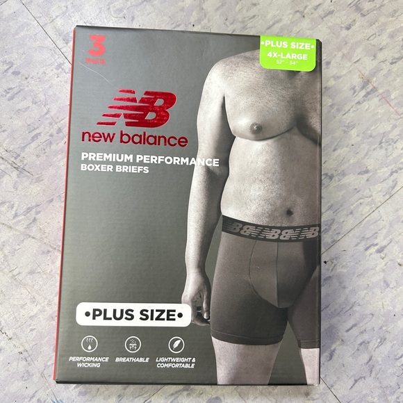 NWT New Balance Men's Premium Performance Boxer Briefs plus size 3 pack - Picture 1 of 2